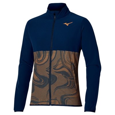 Cazadoras Mizuno Charge Printed Hombre Azules Oscuro - Chile M827KDIOZA